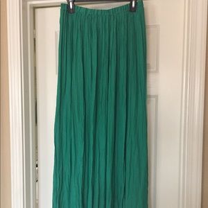Green Chiffon Maxi Skirt